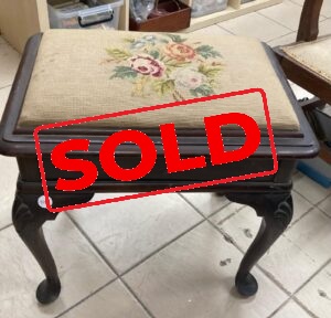 Embroided piano stool