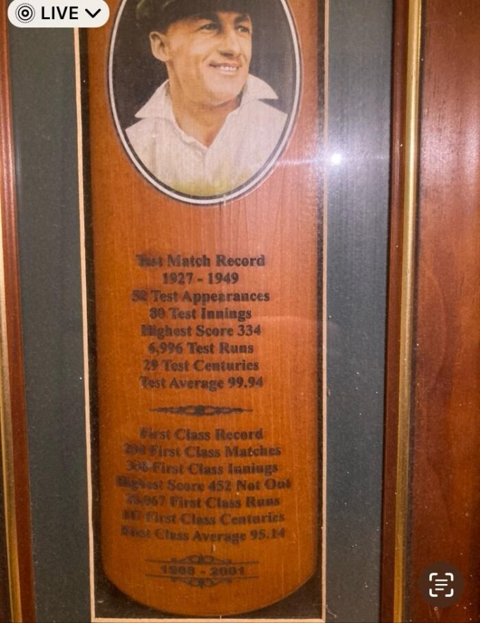 Bradman Framed Collectors Bat - Image 2