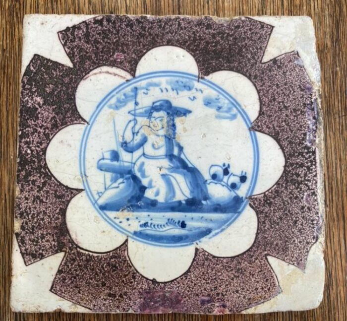 18thc Delft tile