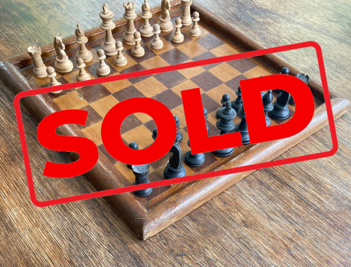 Antique wooden chess set