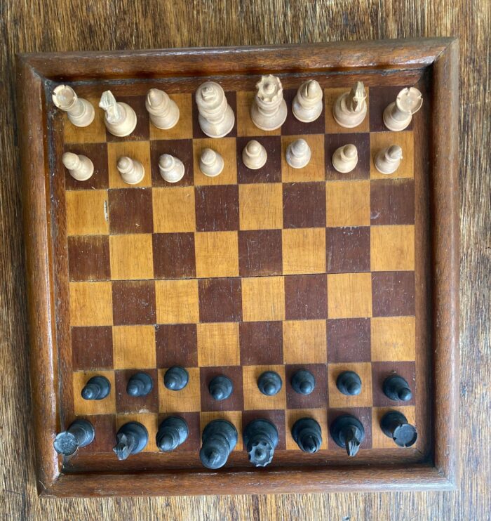 Antique wooden chess set - Image 2