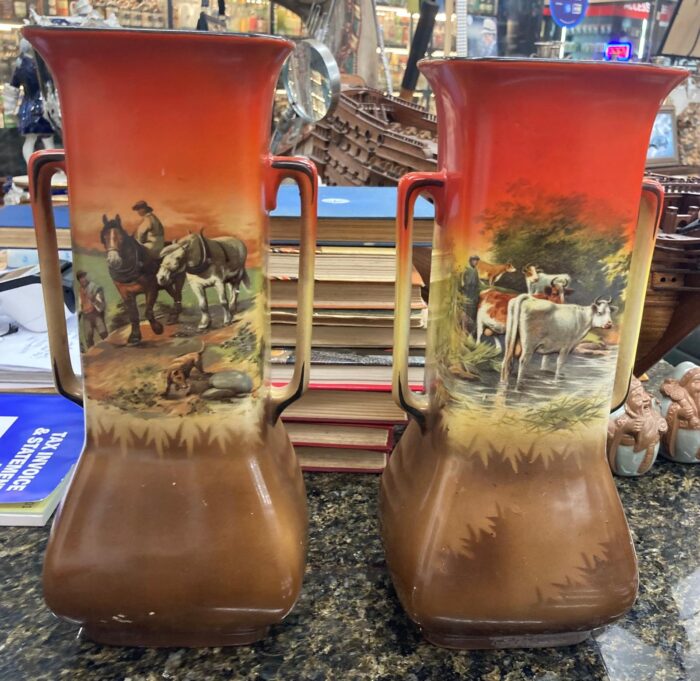 Pair 1880s English vases