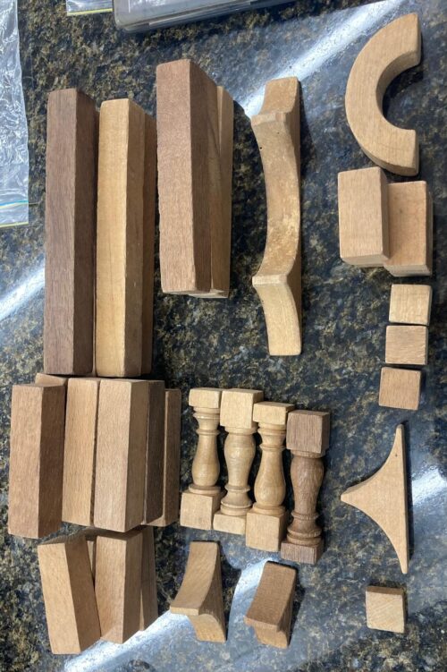 Antique children's wood blocks