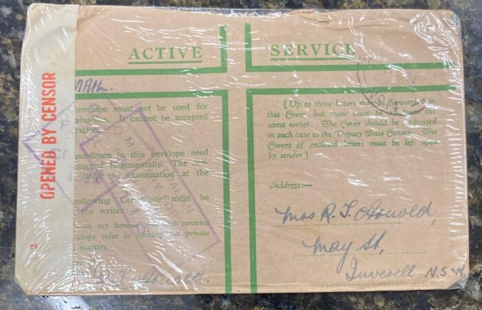 Wartime AMF censored letter