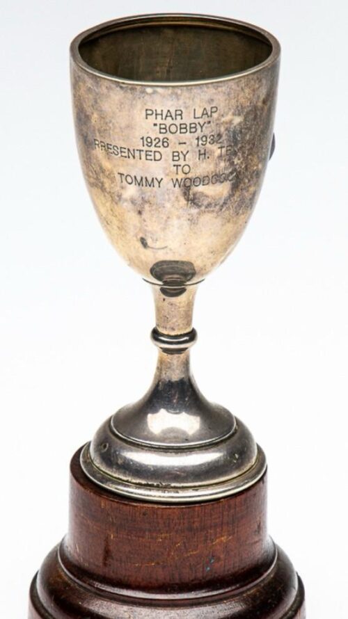 Sales Museum: Phar - Lap Silver Cup from H Telford to Tommy Woodcock