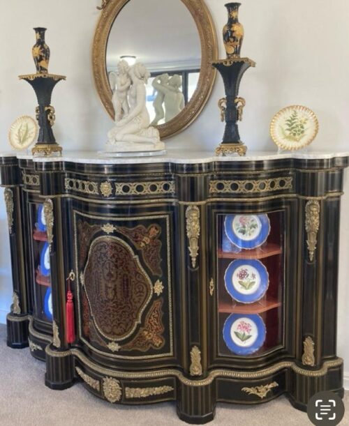 19thc Ebonised Credenza