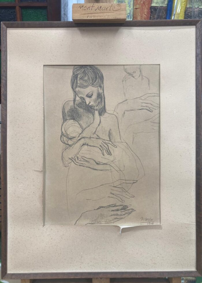 Early framed print of Picasso artwork