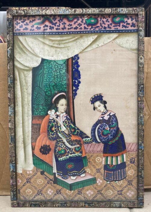 Chinoiserie 19thc pith paintings