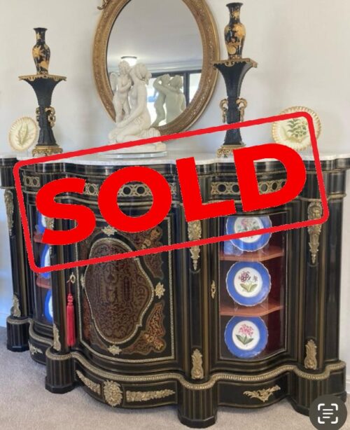 19thc Ebonised Credenza