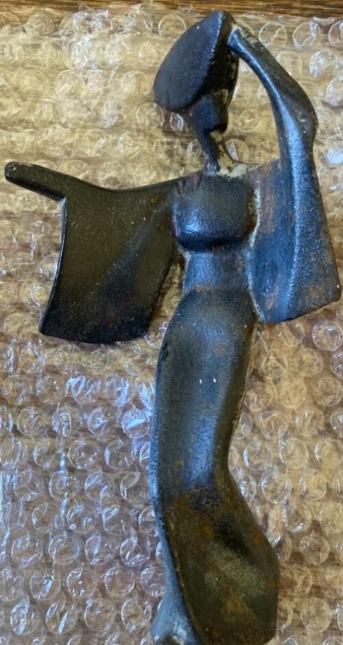 Large Japanese iron Geisha figurine