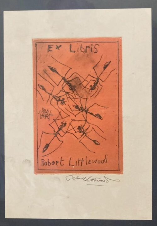 Rare Pro Hart etching from his printer