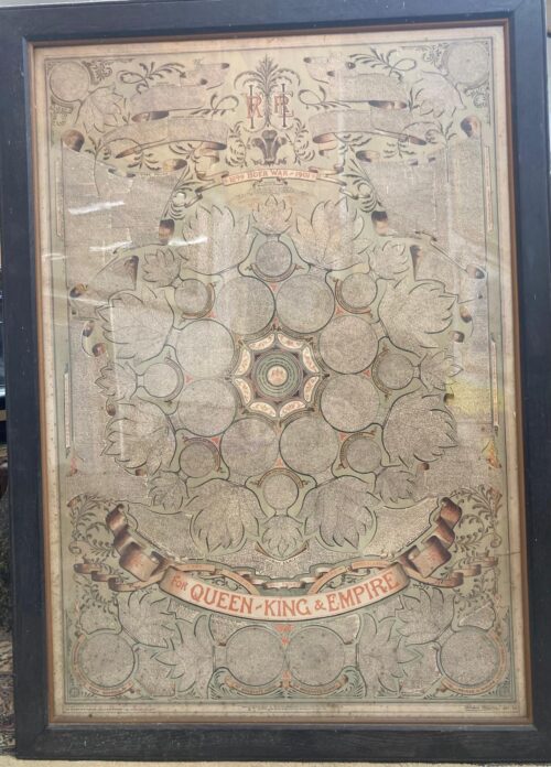 Rare Boer War framed poster