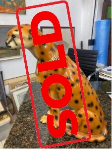 Italian made porcelain cheetah