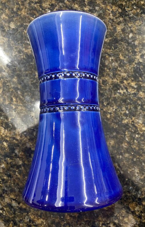 Cobalt blue slipware vase
