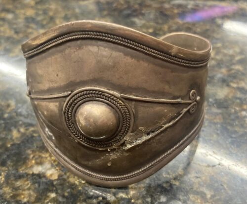 Antique African hand made silver bracelet