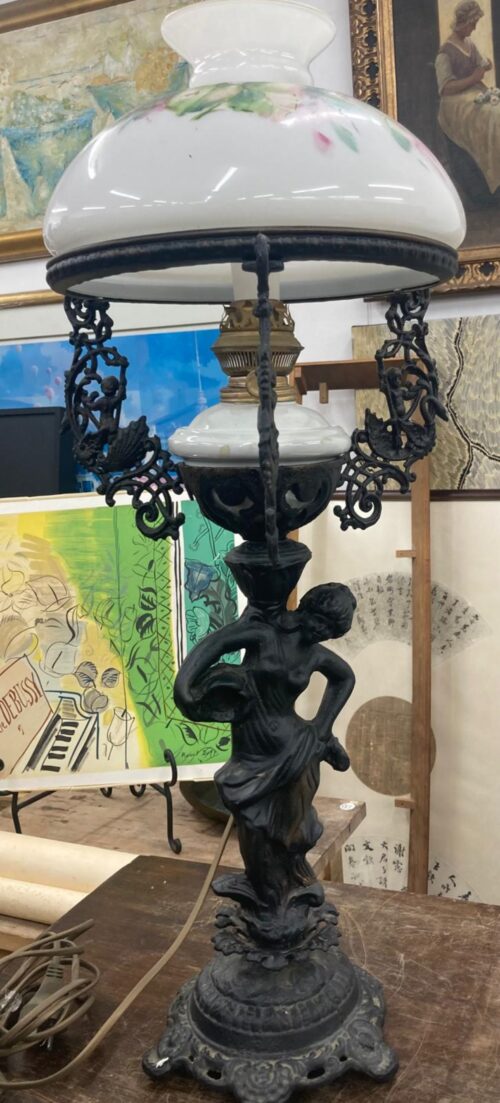 Cast iron Angel lamp