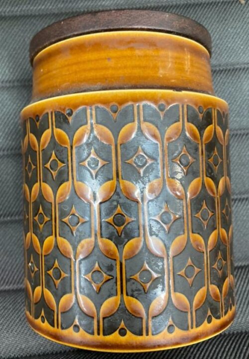 5 mid century Hornsea lidded pots